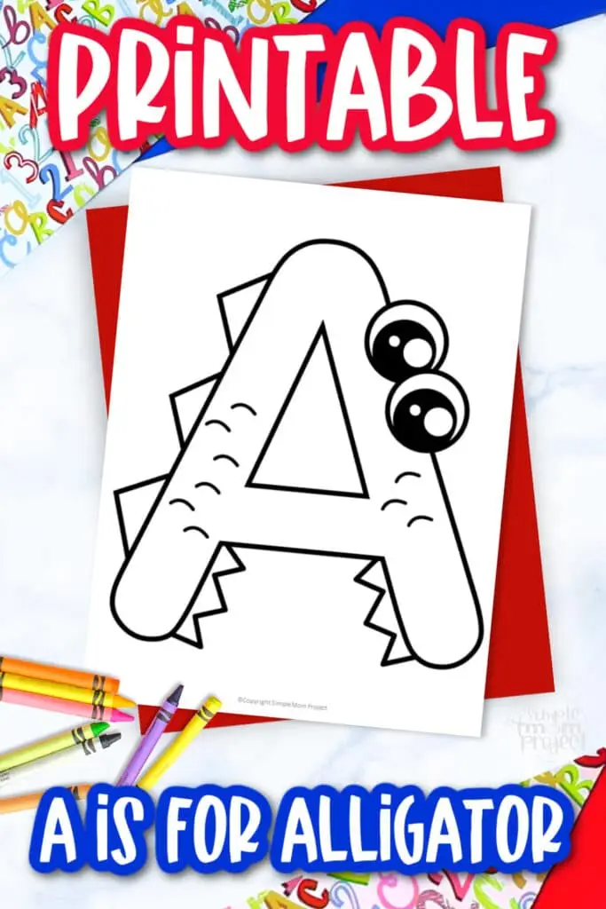 Are you looking for a fun coloring page to teach your kids the alphabet? Get our fun, no prep printable letter A coloring page for your toddler, preschool and kindergarten kids. This easy peasy printable letter A for alligator coloring worksheet will encourage your kids to practice letter recognition and how to write the upper and lowercase letter a. Get your copy today!