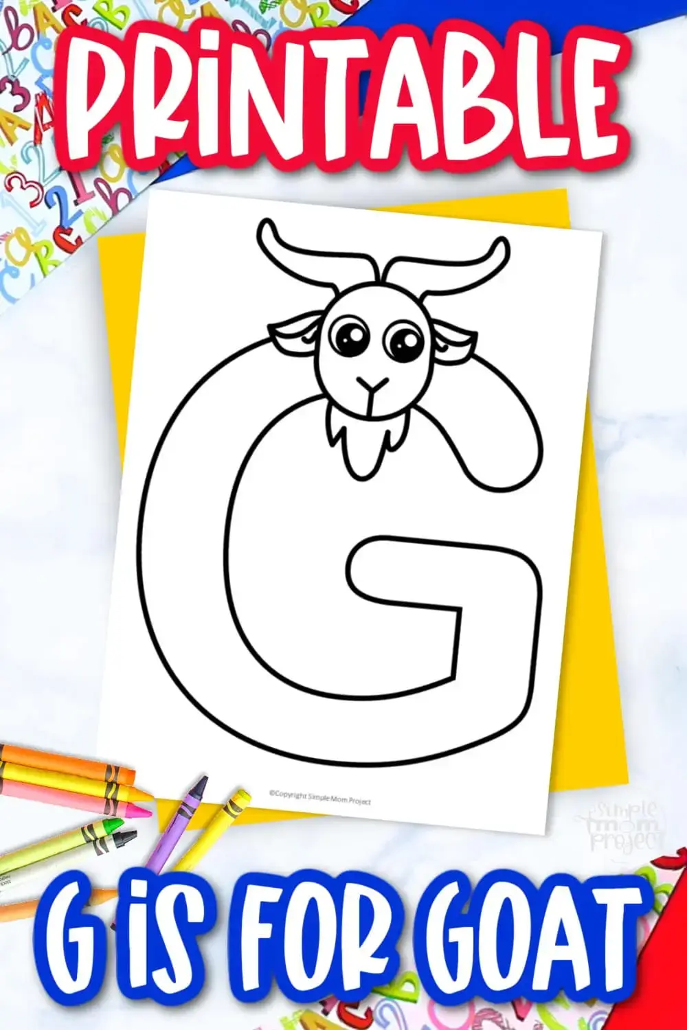 Printable Letter G is for Giraffe Coloring Page Letter G template for preschool, toddlers, kindergarten kids 3