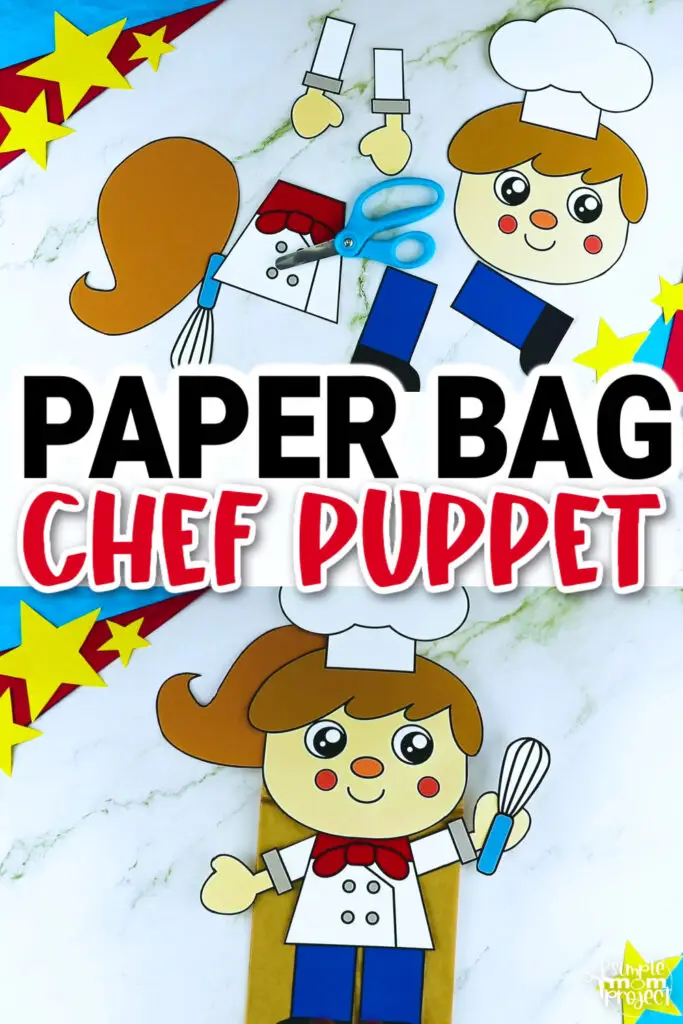 Are your little ones love to pretend to cook or bake yummy cookies? If so, they will definitely enjoy making these printable chef paper bag puppet crafts! These preschool printable chef hand puppets are perfect for learning the roles of community workers or include them in your puppet show. Kids will love assembling every part of this chef puppet craft. Click now to download your printable chef puppet templates!