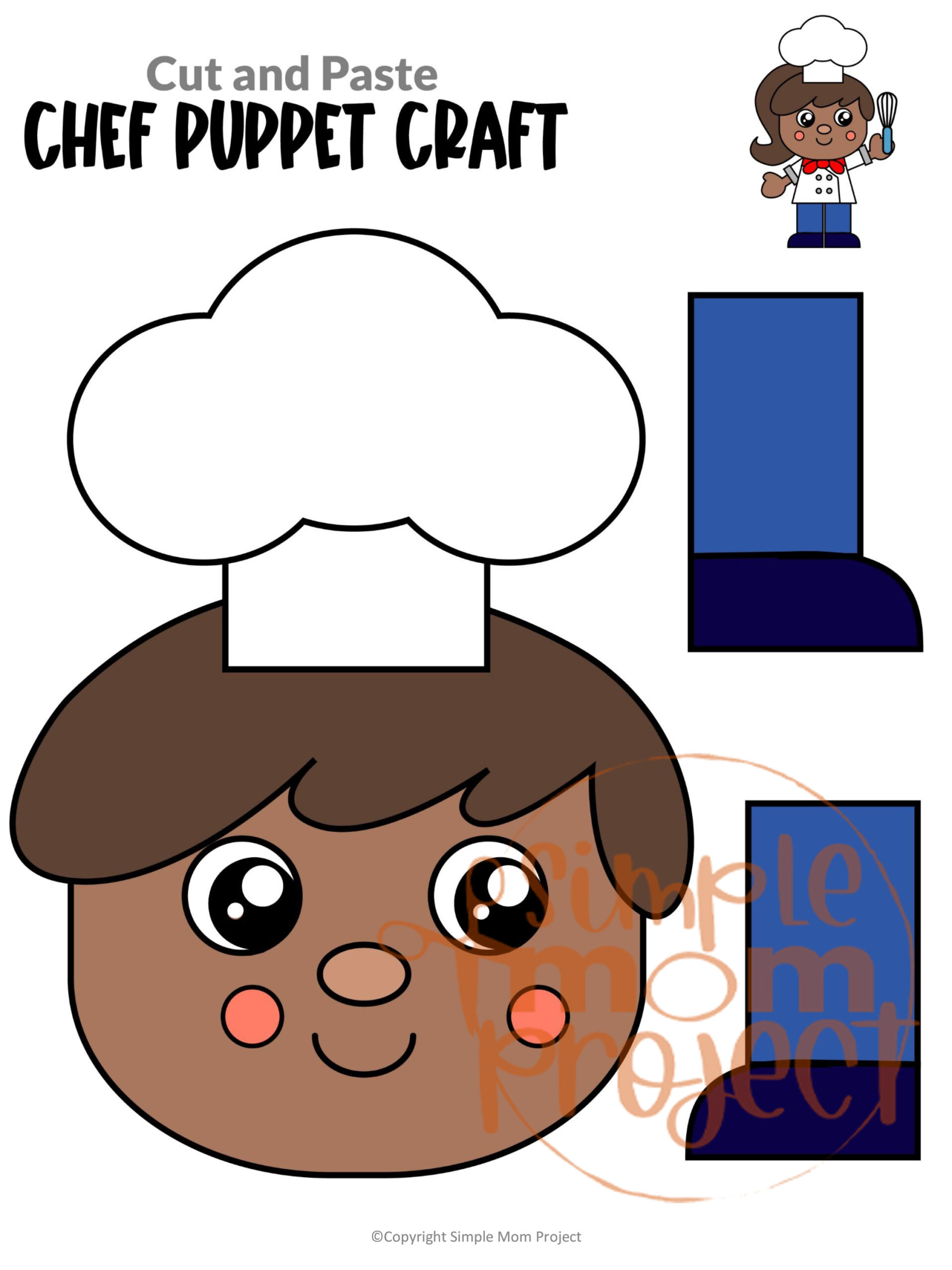 Community Helper Activity with a Chef Craft & Writing Prompt for