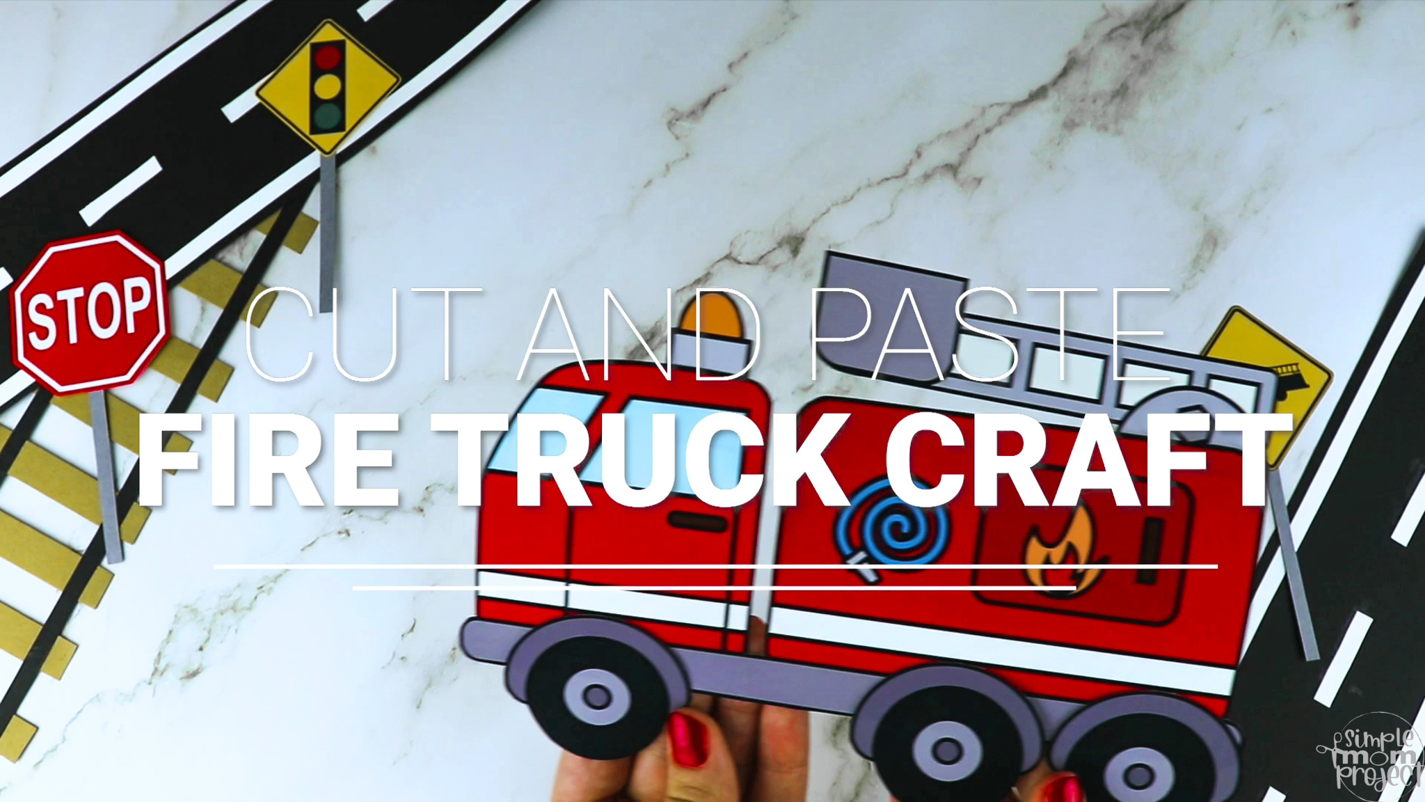 Printable Fire Truck Craft Template Simple Mom Project