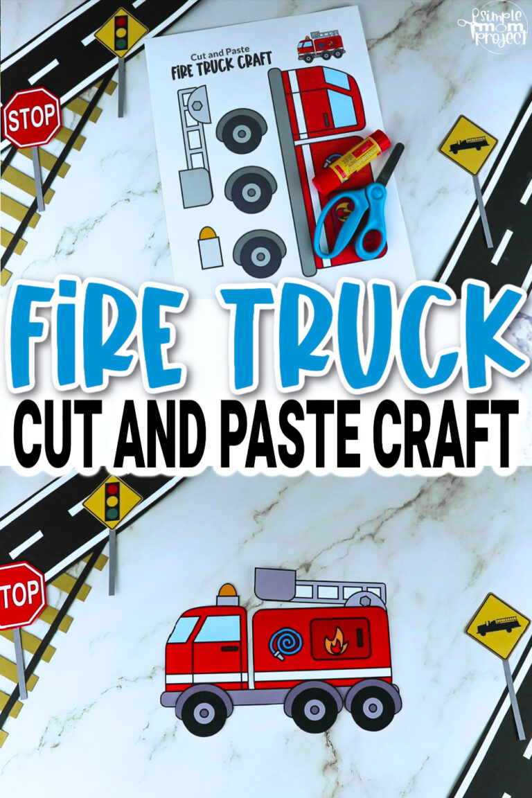 Printable Fire Truck Craft Template – Simple Mom Project