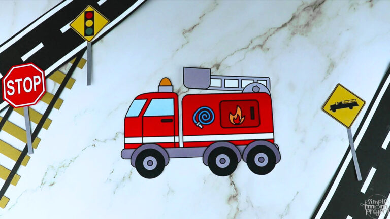 Printable Fire Truck Craft Template – Simple Mom Project