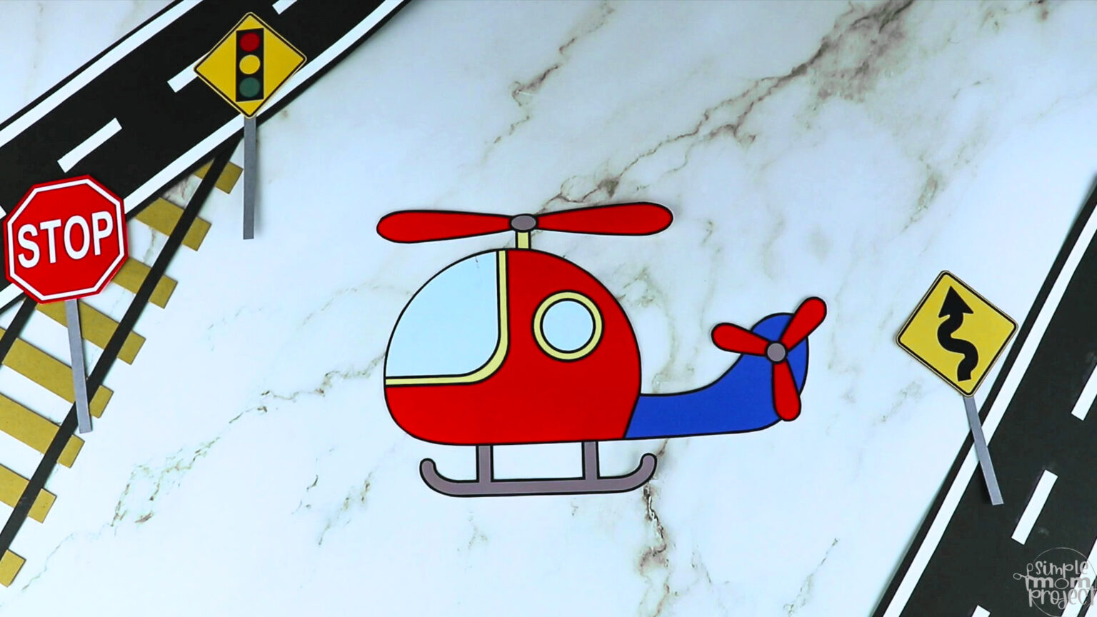 Printable Helicopter Craft Template Simple Mom Project