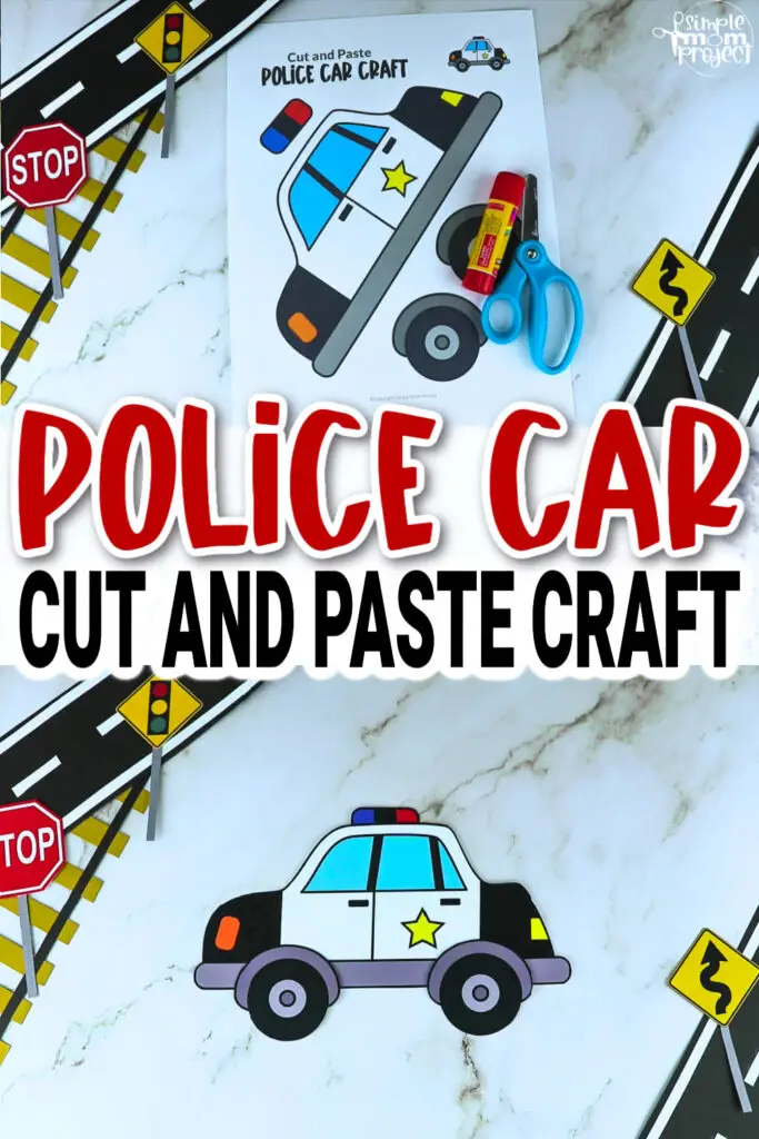 Are you looking for fun craft activities for your toddler, preschool and kindergarten kids? This easy printable police car craft is perfect for children who aspire to be a policeman someday. Our printable police car template is great for children’s parties or imaginative play. Be sure to grab your simple printable police car template today!