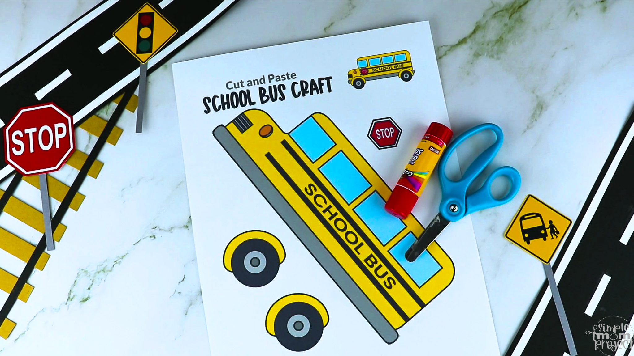 Printable School Bus Craft Template – Simple Mom Project