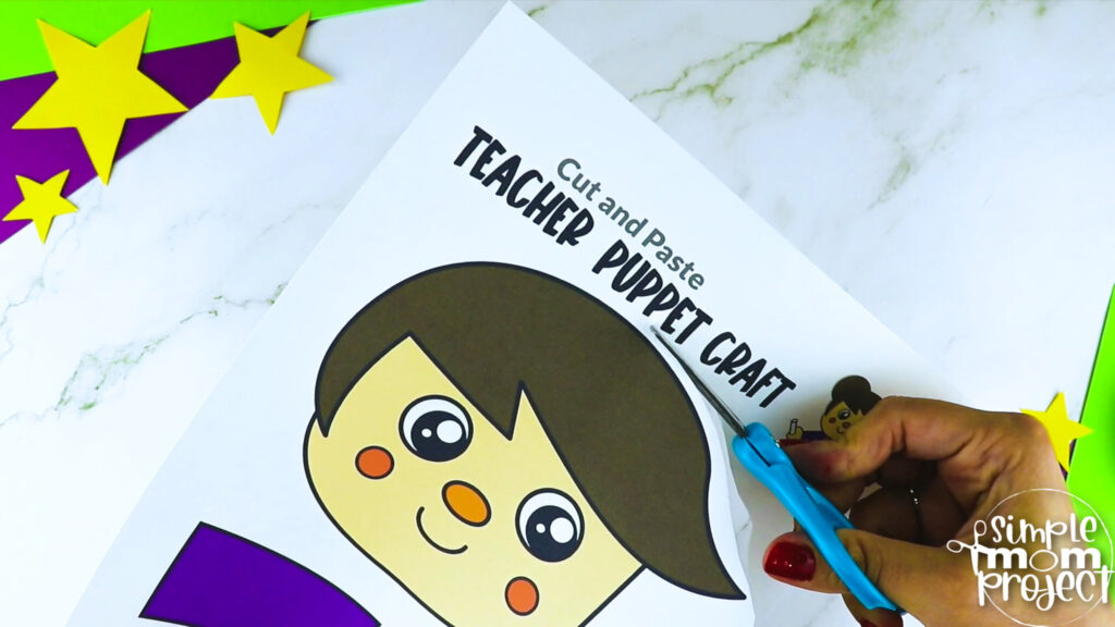 Printable Teacher Paper Bag Puppet Template Simple Mom Project