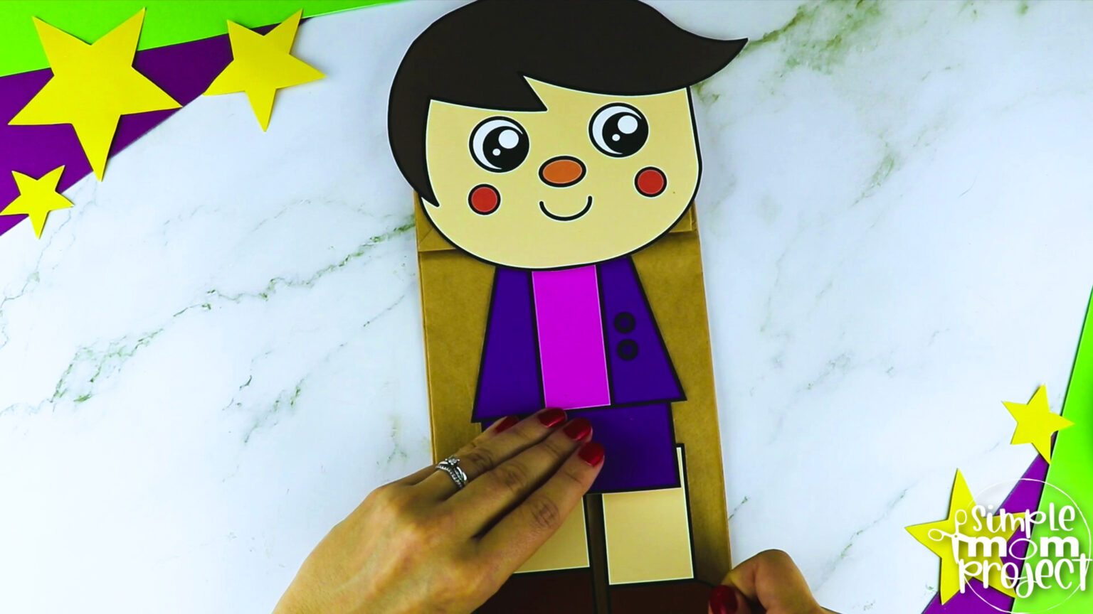 Printable Teacher Paper Bag Puppet Template – Simple Mom Project