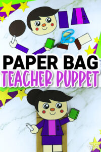 Printable Teacher Paper Bag Puppet Template – Simple Mom Project