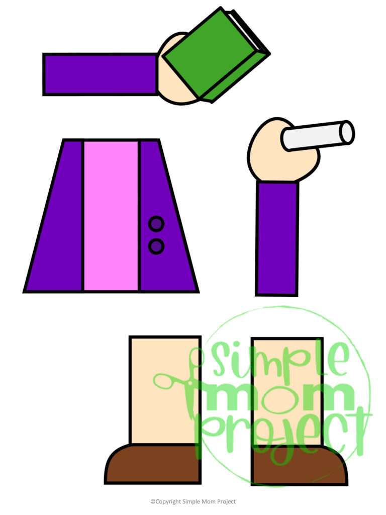 Printable Teacher Paper Bag Puppet Template Simple Mom Project
