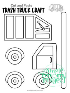 Printable Trash Truck Craft Template – Simple Mom Project