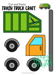 Printable Trash Truck Craft Template – Simple Mom Project