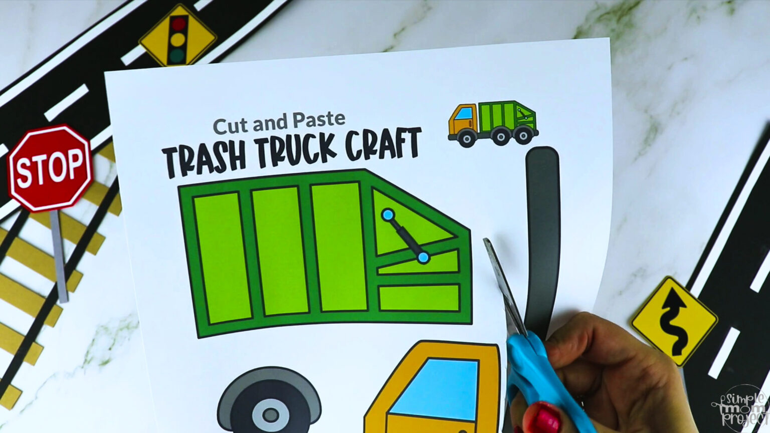 Printable Trash Truck Craft Template – Simple Mom Project