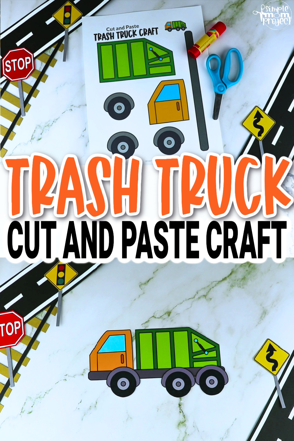 Printable Trash Truck Craft Template Simple Mom Project