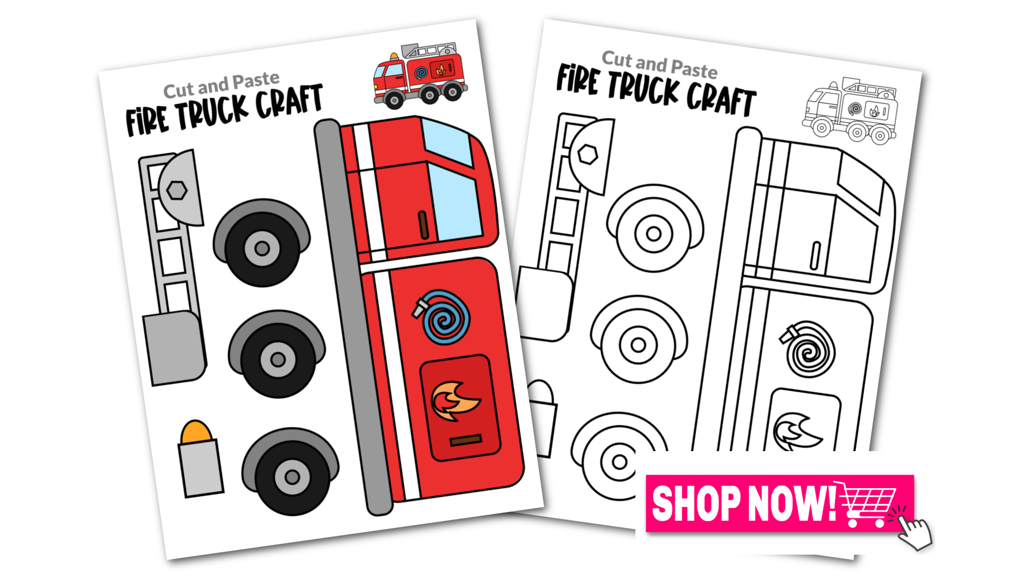 fire truck craft template