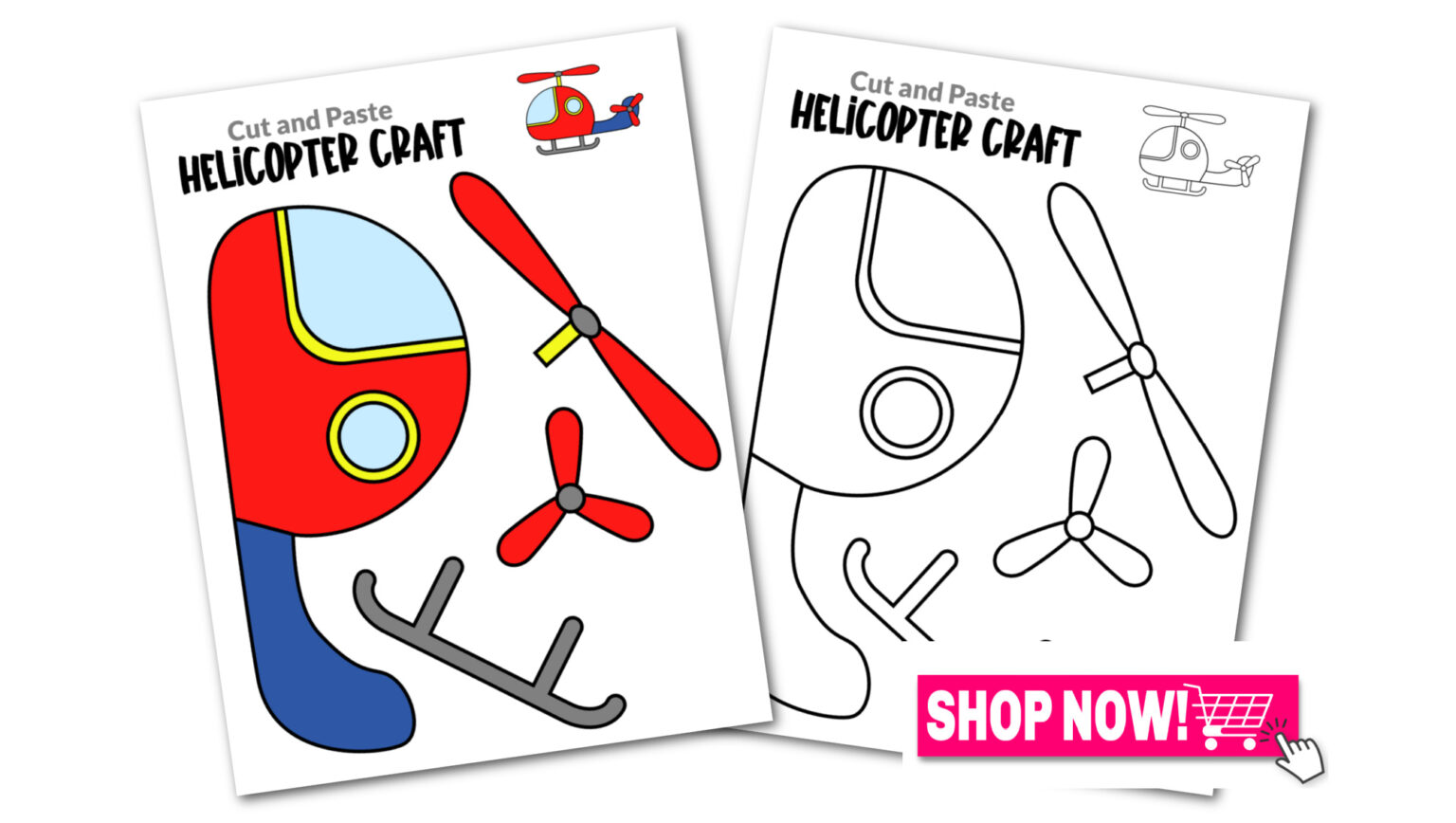 Printable Helicopter Craft Template – Simple Mom Project