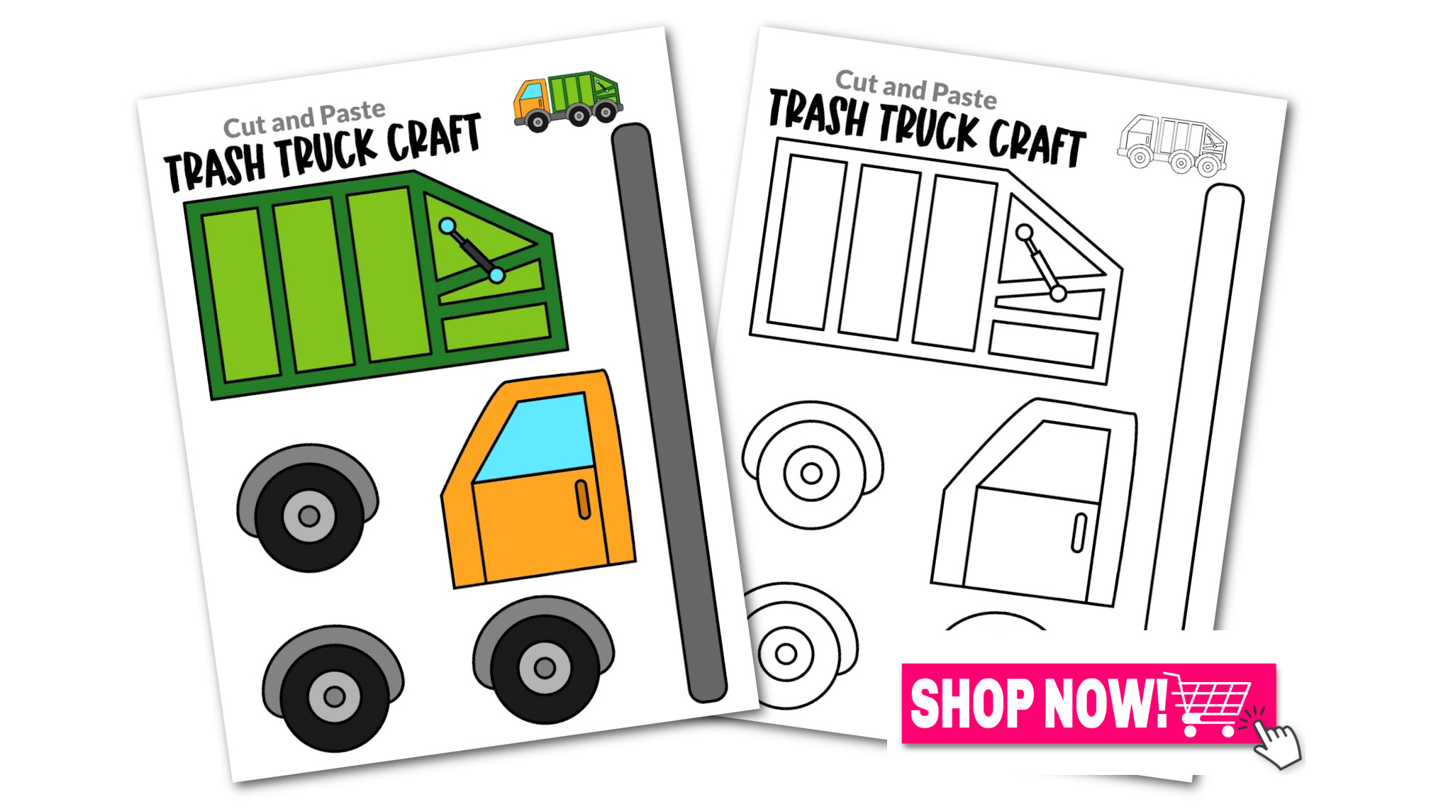 Printable Trash Truck Craft Template – Simple Mom Project