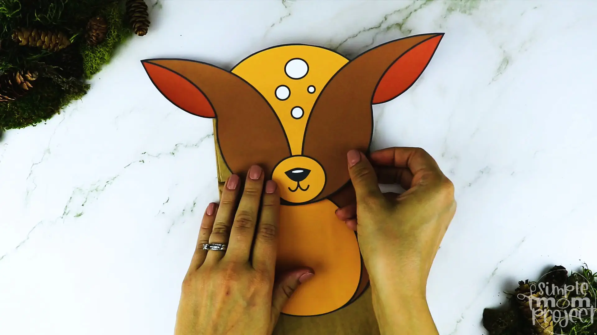 Printable Woodland Animal Deer Paper Bag Puppet Craft 12