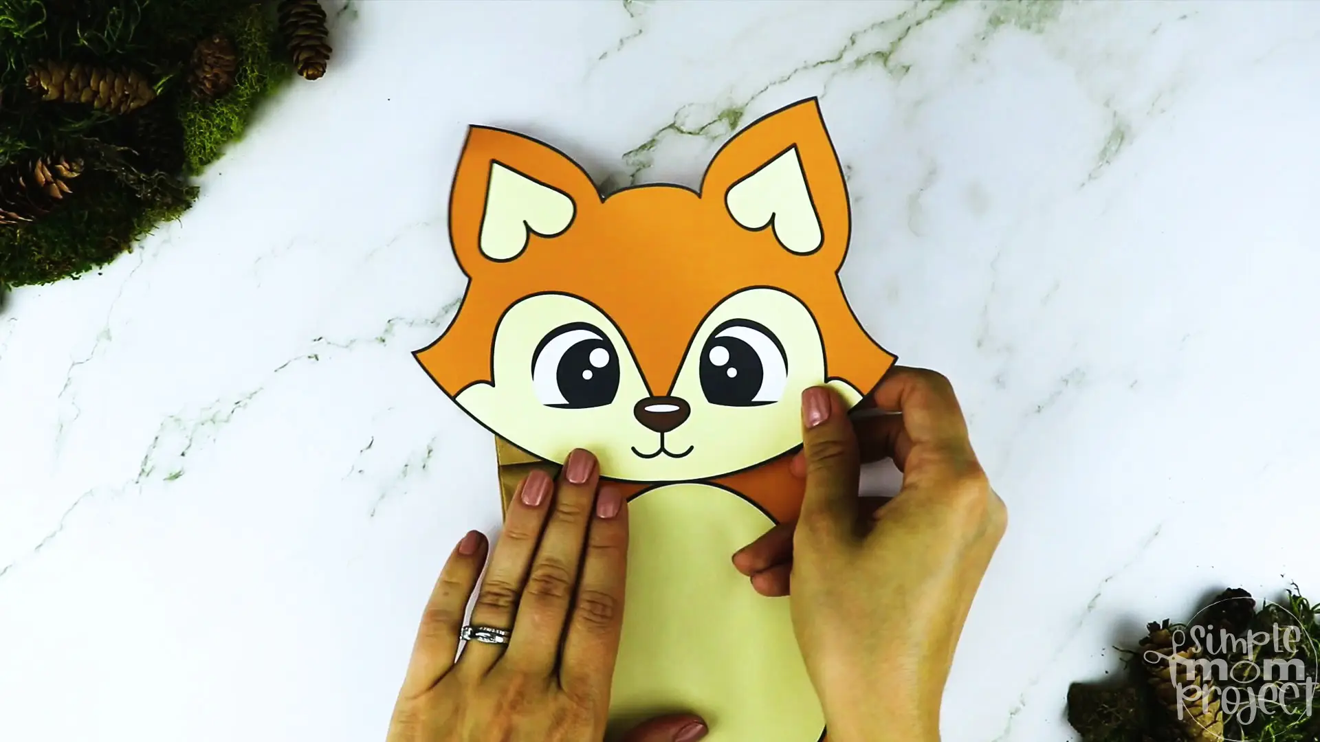 Printable Woodland Animal Fox Paper Bag Puppet Craft 16