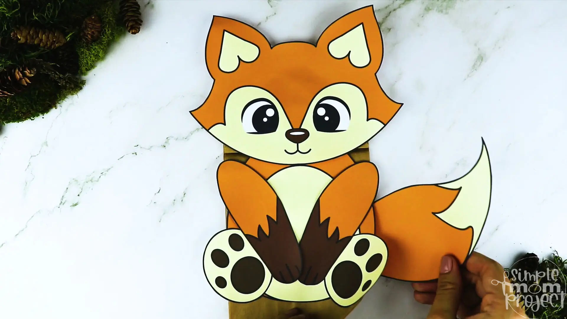 Printable Woodland Animal Fox Paper Bag Puppet Craft 16