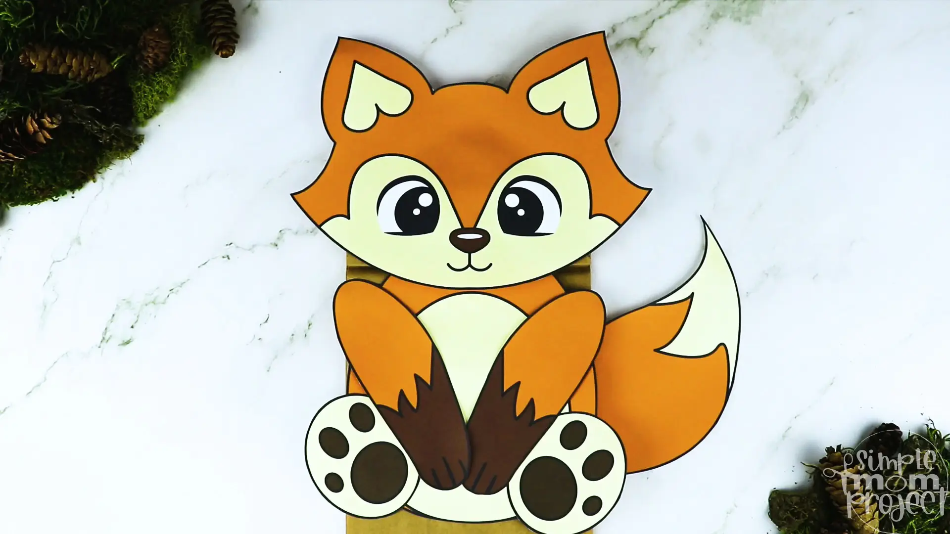 Printable Woodland Animal Fox Paper Bag Puppet Craft
