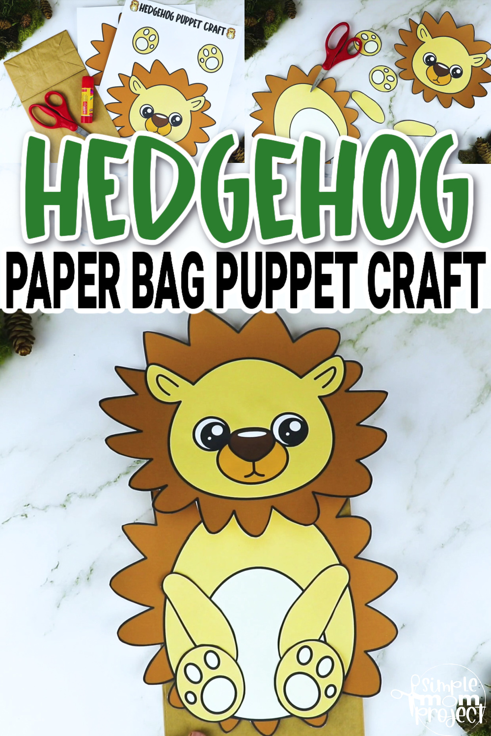 Paper Bag Hedgehog Craft - Our Kid Things