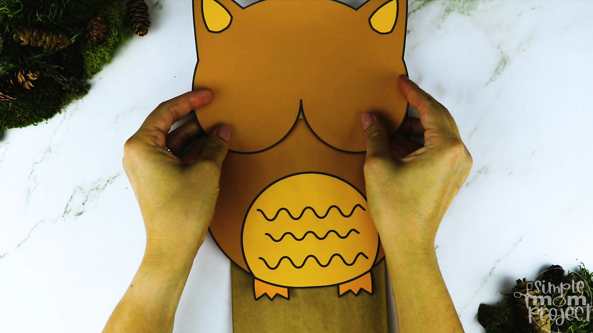 Printable Woodland Animal Owl Paper Bag Puppet Craft 9