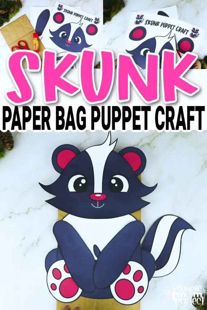 If you’re looking for a basic printable skunk template, we’ve got you covered. This easy cut-and-paste skunk template is perfect to make a paper bag skunk puppet, paper plate skunk, skunk popsicle stick craft and skunk mask. Use this fun skunk paper bag puppet for your forest animals puppet show. Click now to purchase your copy today!