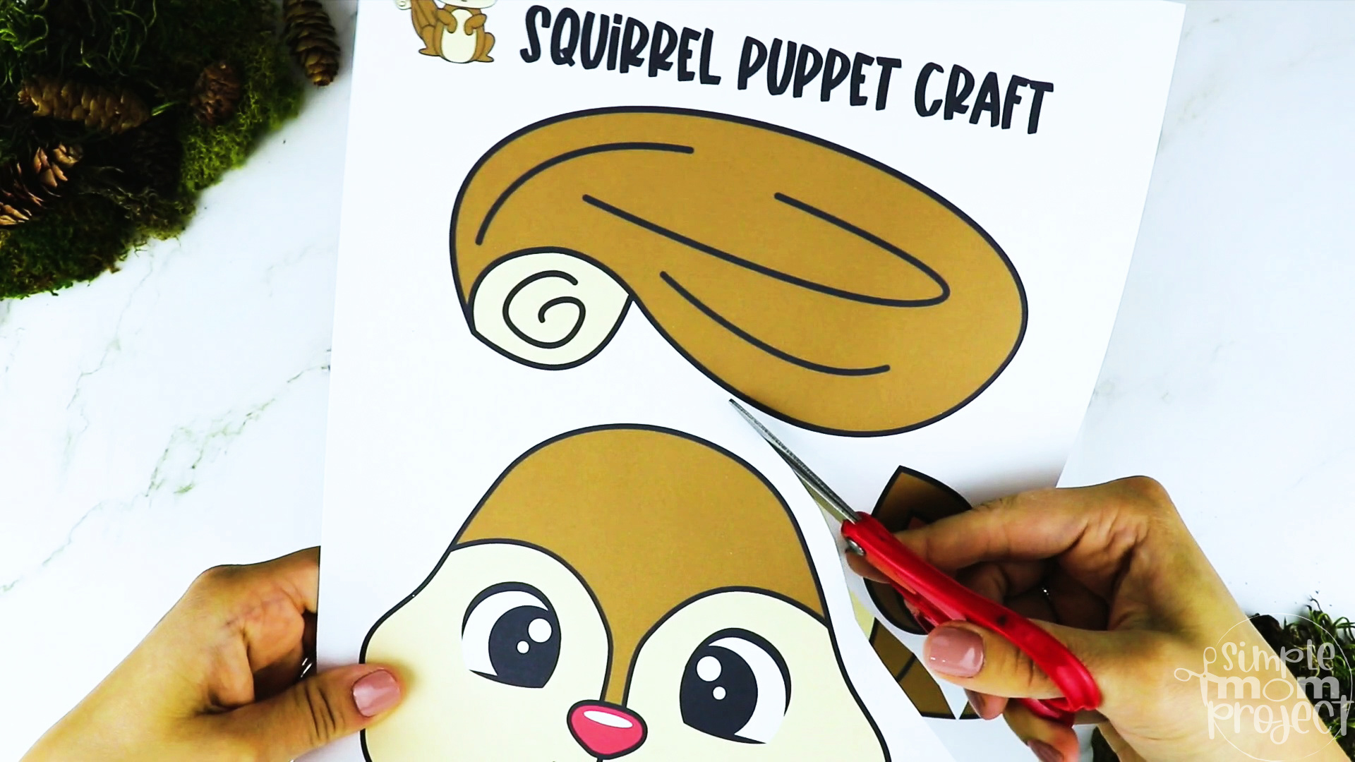 Printable Woodland Animal Squirrel Paper Bag Puppet Craft 17