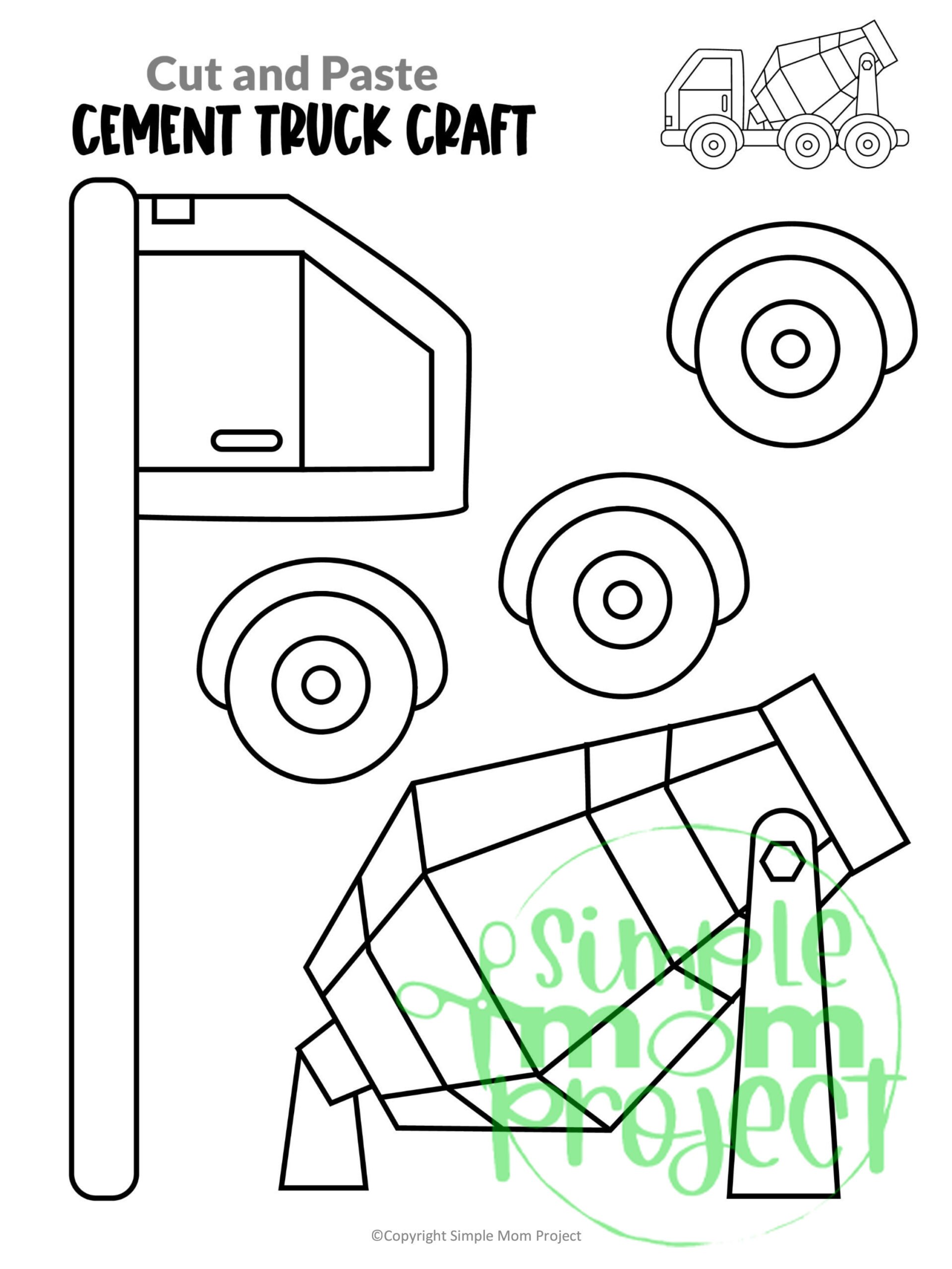 Are you looking for a fun, low prep vehicle craft activity for your kids? This printable diy cement truck craft template is suitable for kids of all ages, especially to toddlers, preschoolers and kindergarteners. Make sure to include this printable cement truck template in your lesson plans about vehicles or transportations. Don’t wait any longer, download and print your own cement truck template now!