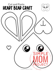 Printable Heart Animal Craft Templates – Simple Mom Project