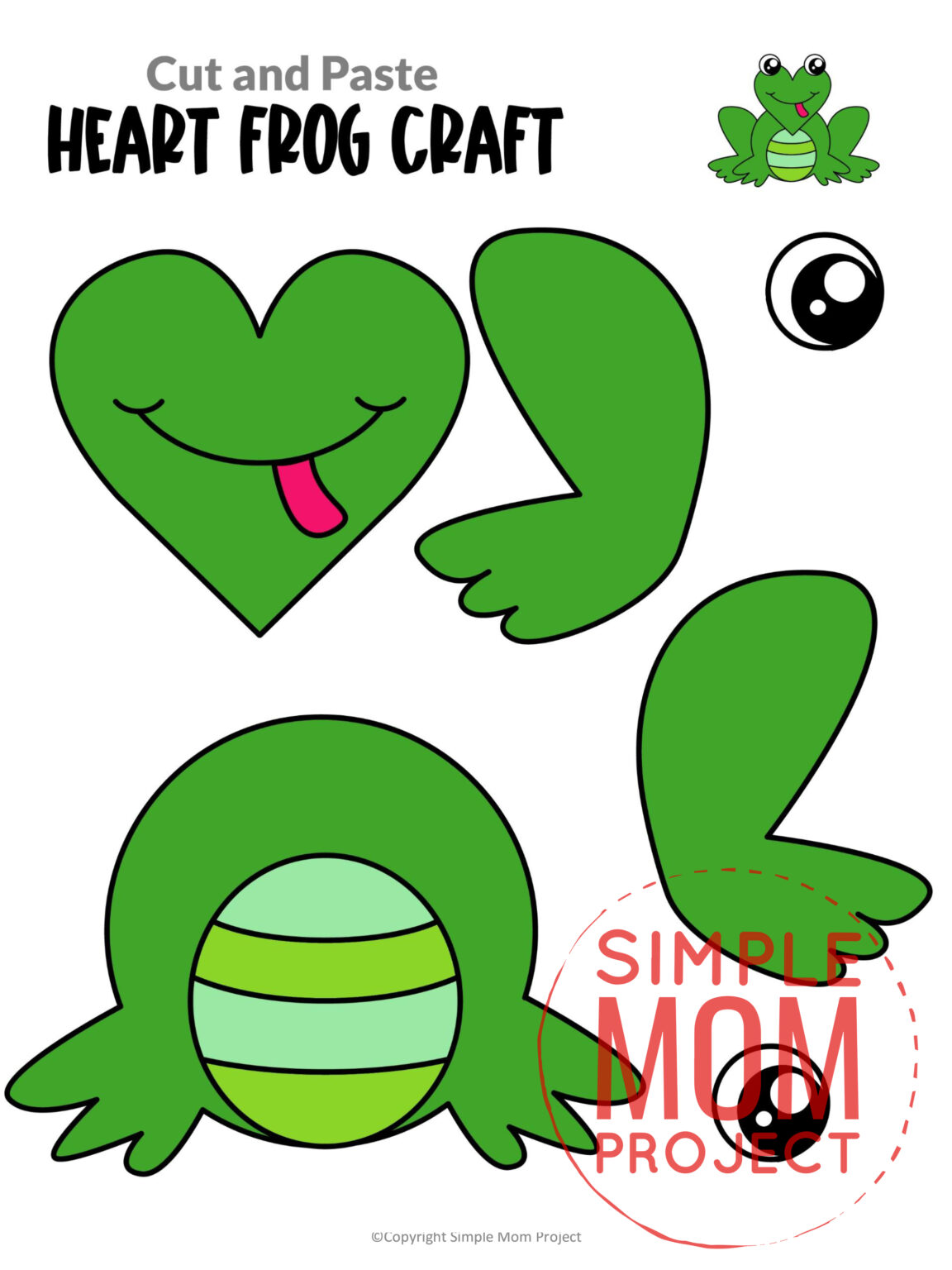 Printable Heart Animal Craft Templates – Simple Mom Project