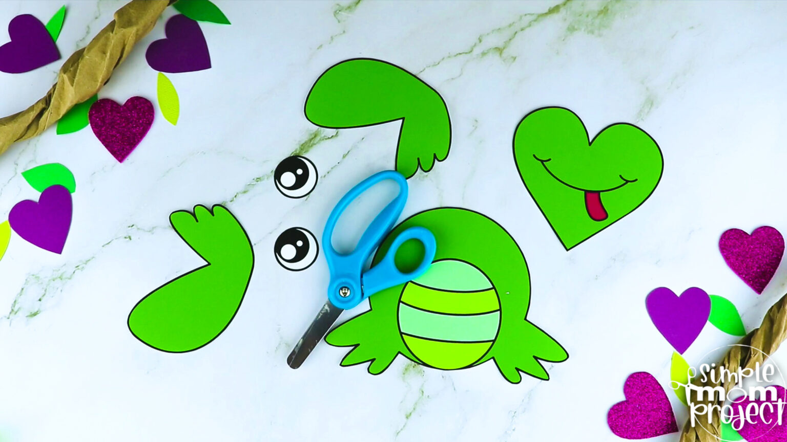 Printable Heart Frog Craft Template – Simple Mom Project