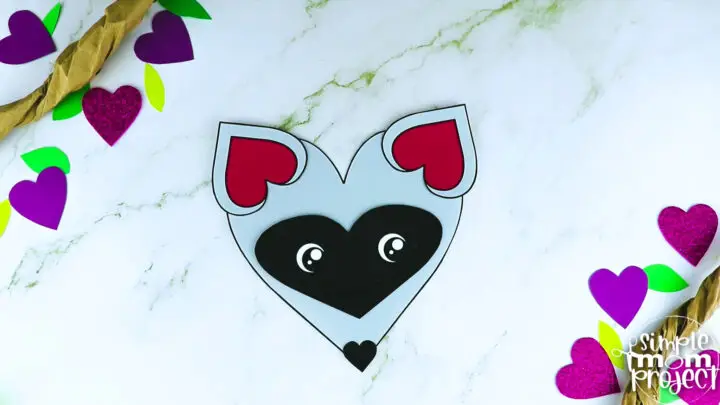 Looking for the best heart shaped animal craft for your toddler, preschool or kindergarten kids? This easy heart raccoon craft makes great cut and paste templates to keep your kids amused for hours. This printable heart raccoon craft is perfect for afternoon craft activities or even homeschooling lessons. Click now to grab this cute heart shaped racoon printable template!