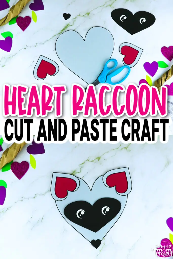 Looking for the best heart shaped animal craft for your toddler, preschool or kindergarten kids? This easy heart raccoon craft makes great cut and paste templates to keep your kids amused for hours. This printable heart raccoon craft is perfect for afternoon craft activities or even homeschooling lessons. Click now to grab this cute heart shaped racoon printable template!