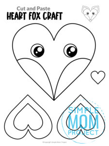 Printable Heart Animal Craft Templates – Simple Mom Project