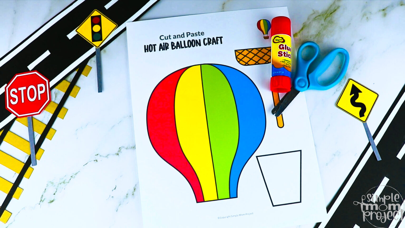 Printable Hot Air Balloon Craft Template – Simple Mom Project