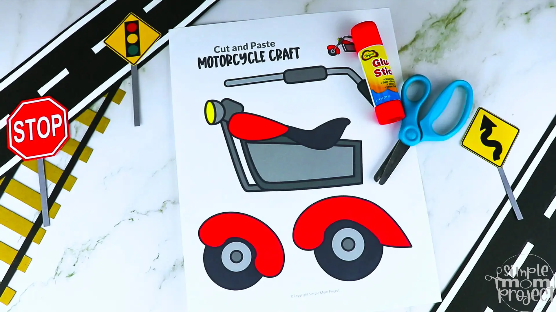 Are you looking for a quick and easy cut-and-paste printable craft for your kids? This printable diy motorcycle craft template is the ideal activity for kids of all ages, especially to toddler, preschool and kindergarten kids. Learn the different types of vehicles as they build their own motorcycle craft. It’s a fun craft project that kids will definitely love sharing with their friends and classmates. Grab your own motorcycle template now!