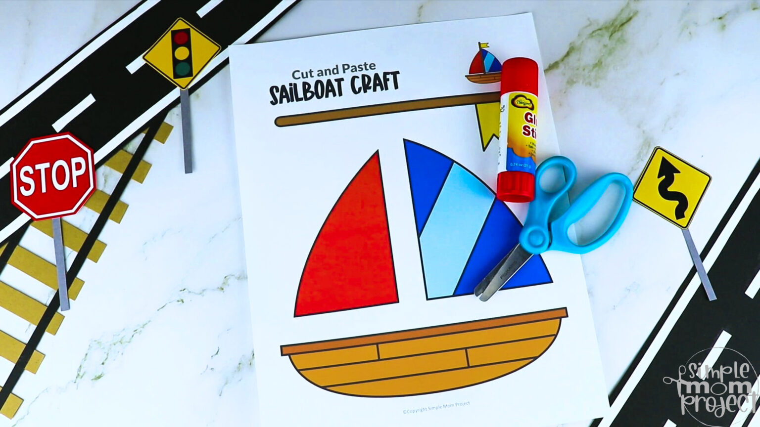 sailboat craft printable