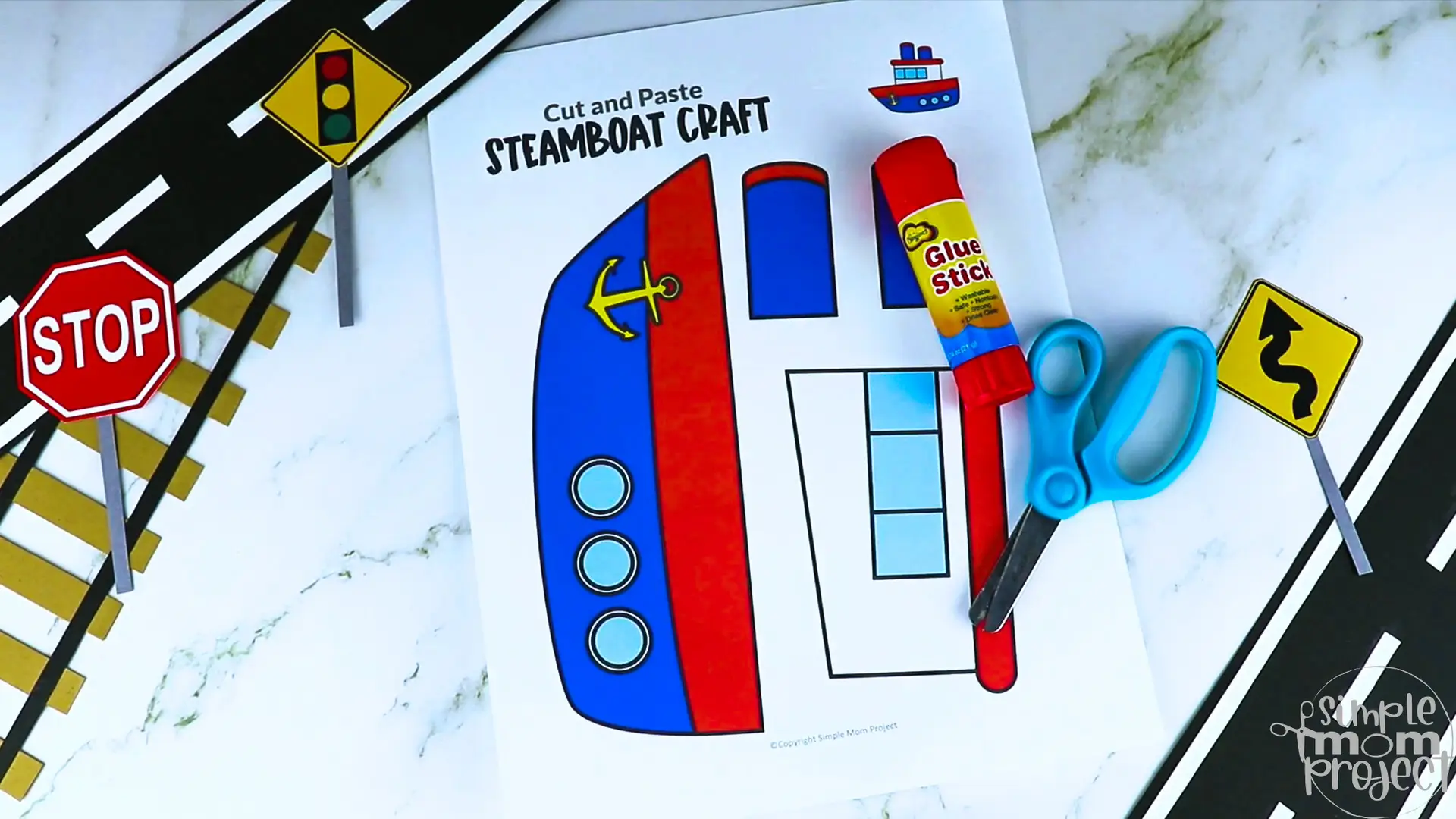 Are you looking for a fun paper boat craft for your toddler, preschool and kindergarten kids? This easy printable steamboat craft template will keep your kids busy while you’re doing household chores. Include this steamboat craft in your next lesson plans about vehicles or transportations. Take out all your crafting materials and grab our printable steamboat template today!