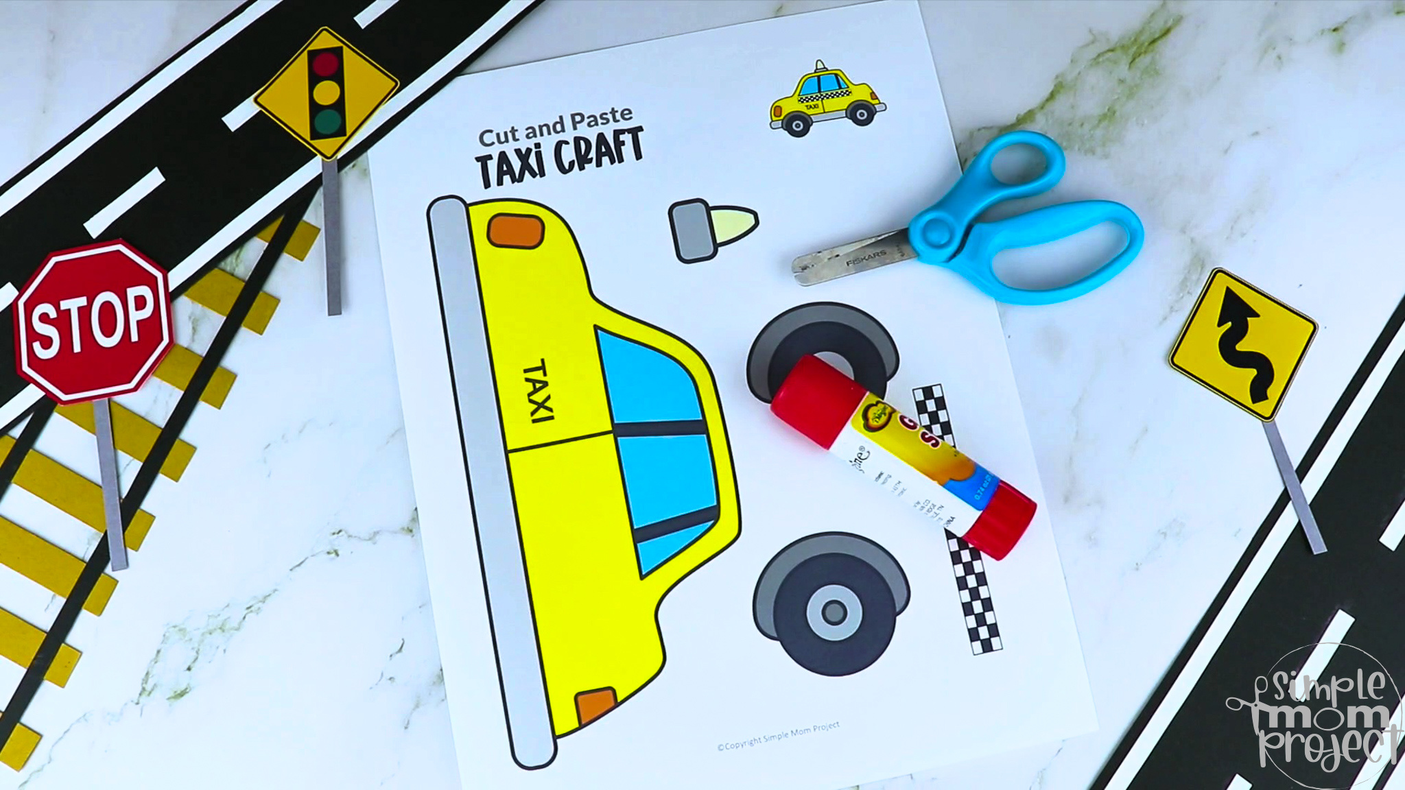 Are you looking for a fun paper craft activity to do during the weekend? This printable taxi cab craft is perfect for kids of all ages, especially to toddler, preschool and kindergarten kids. Our cute taxi craft design will inspire you to create a life-size taxi car using cardboard boxes and other recycled materials. Be sure to grab our printable taxi cab craft template for your little ones.