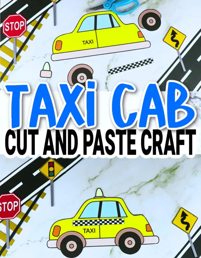 Are you looking for a fun paper craft activity to do during the weekend? This printable taxi cab craft is perfect for kids of all ages, especially to toddler, preschool and kindergarten kids. Our cute taxi craft design will inspire you to create a life-size taxi car using cardboard boxes and other recycled materials. Be sure to grab our printable taxi cab craft template for your little ones.