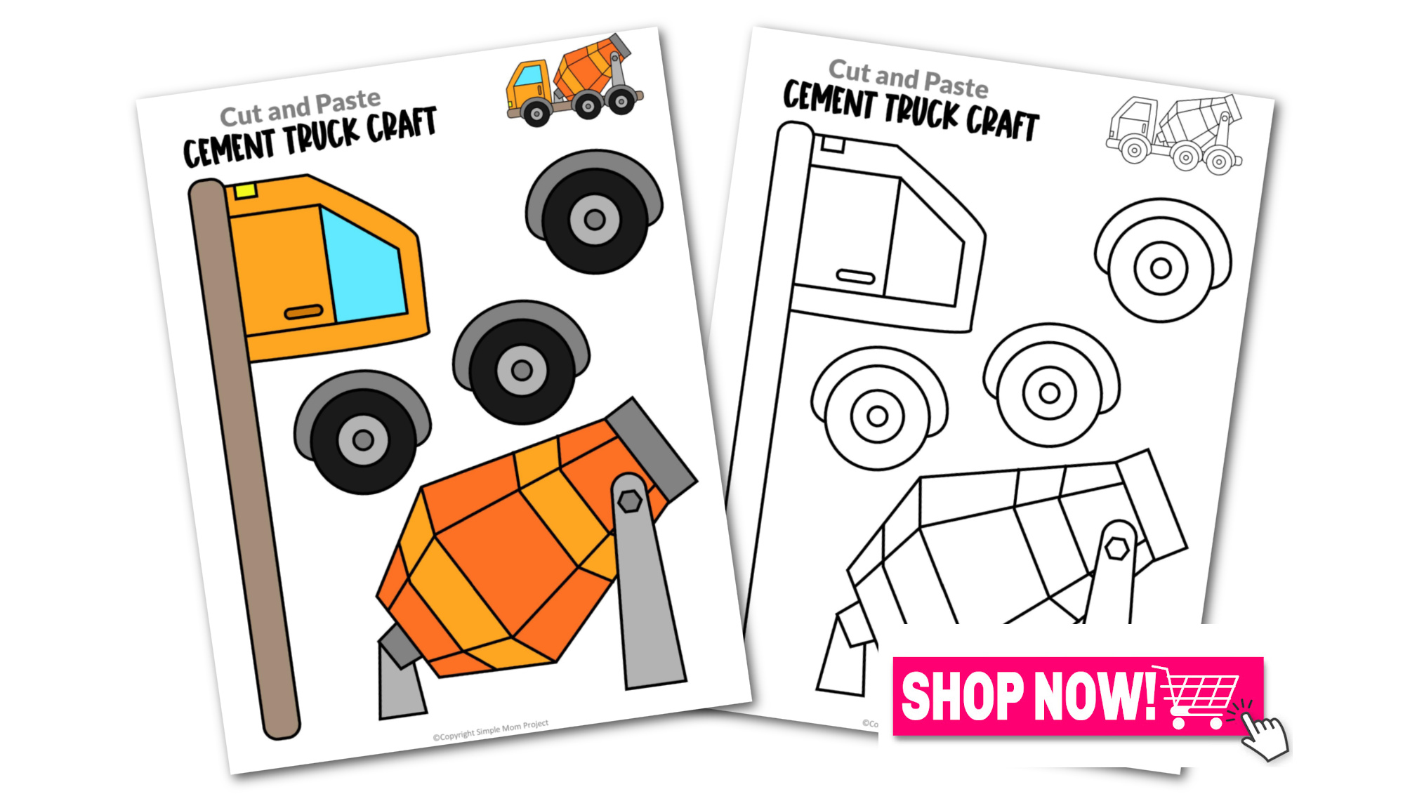 Are you looking for a fun, low prep vehicle craft activity for your kids? This printable diy cement truck craft template is suitable for kids of all ages, especially to toddlers, preschoolers and kindergarteners. Make sure to include this printable cement truck template in your lesson plans about vehicles or transportations. Don’t wait any longer, download and print your own cement truck template now!