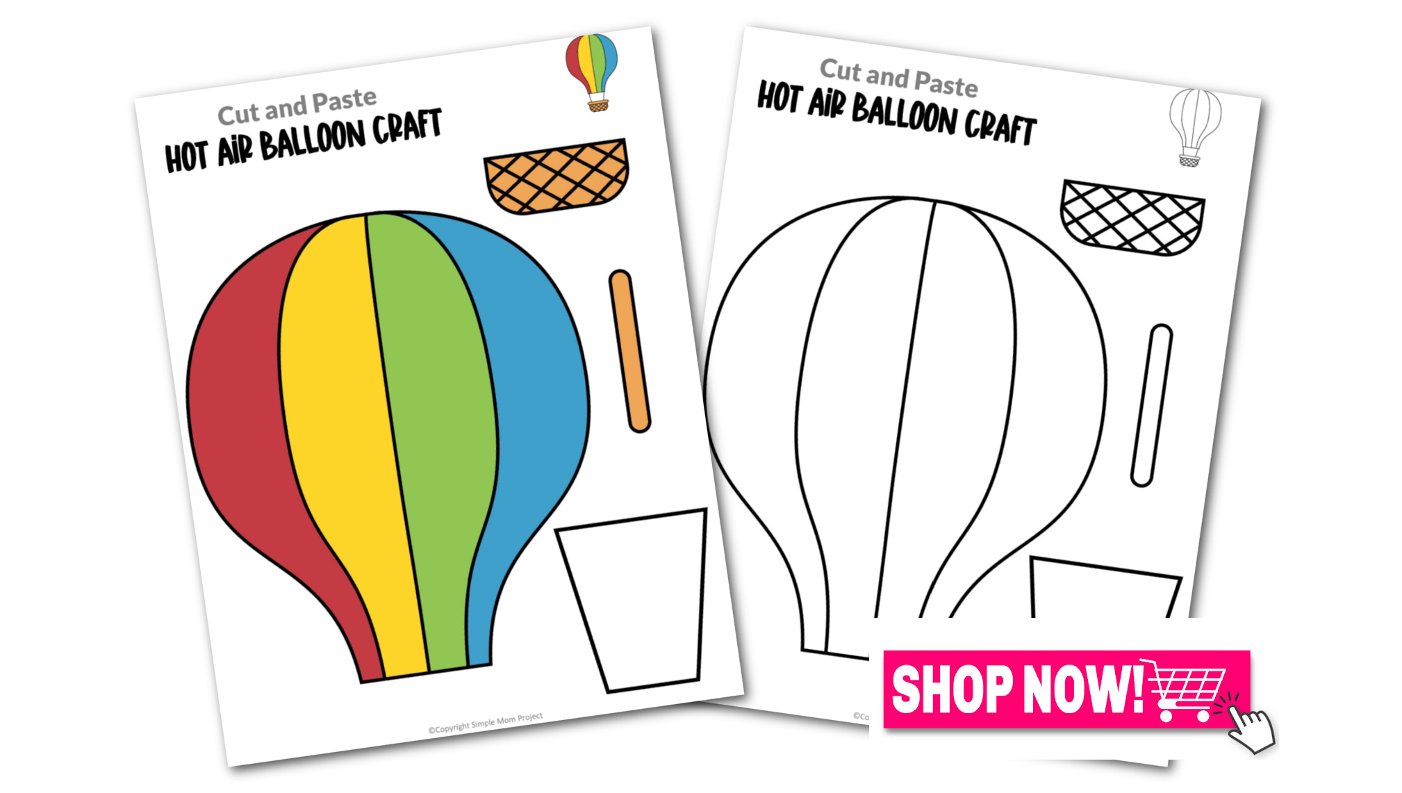Paper Hot Air Balloon Template Paper Hot Air Balloon Template