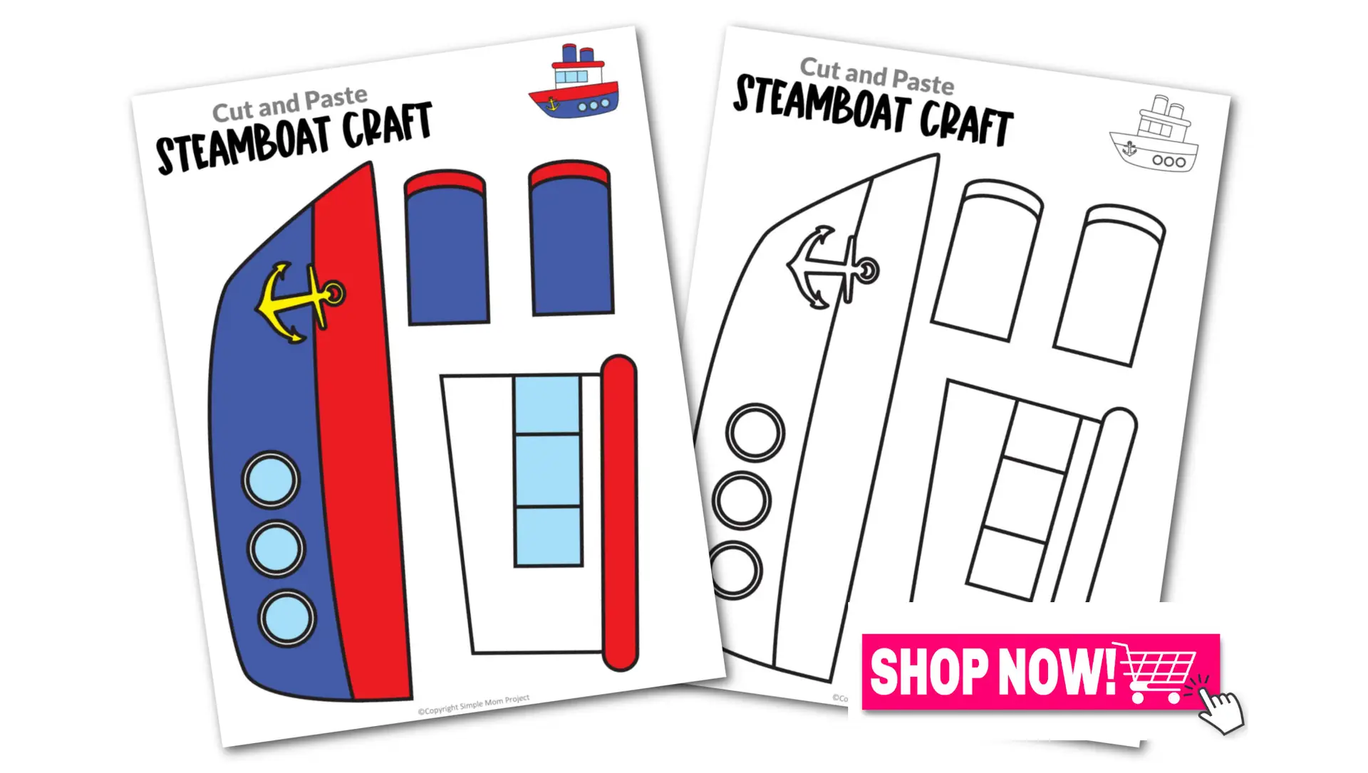Are you looking for a fun paper boat craft for your toddler, preschool and kindergarten kids? This easy printable steamboat craft template will keep your kids busy while you’re doing household chores. Include this steamboat craft in your next lesson plans about vehicles or transportations. Take out all your crafting materials and grab our printable steamboat template today!