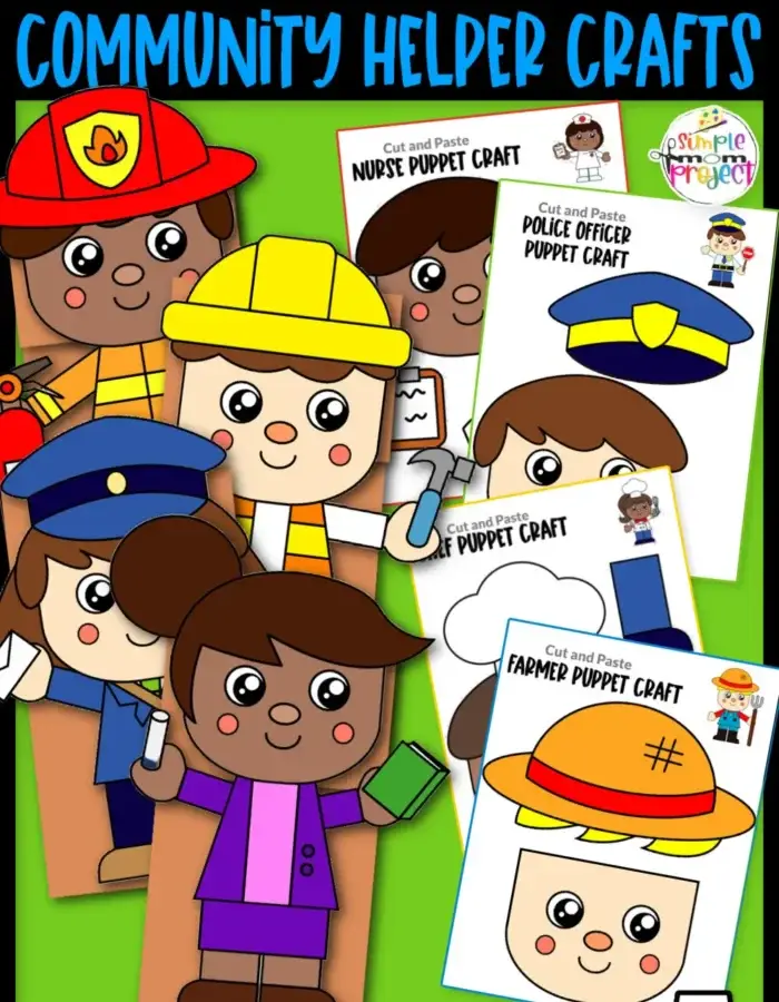 Looking for quick and easy puppet crafts for your kids? This printable community helper paper bag puppet craft bundle is a great craft activity made just for toddlers, preschoolers, kindergarteners and even grown-up kids! Teach your kids the importance of these community workers in our daily lives using these printable community helper craft puppet templates. Include these printable community helper puppet bundle crafts in your next puppet show, so be sure to grab your copy now!