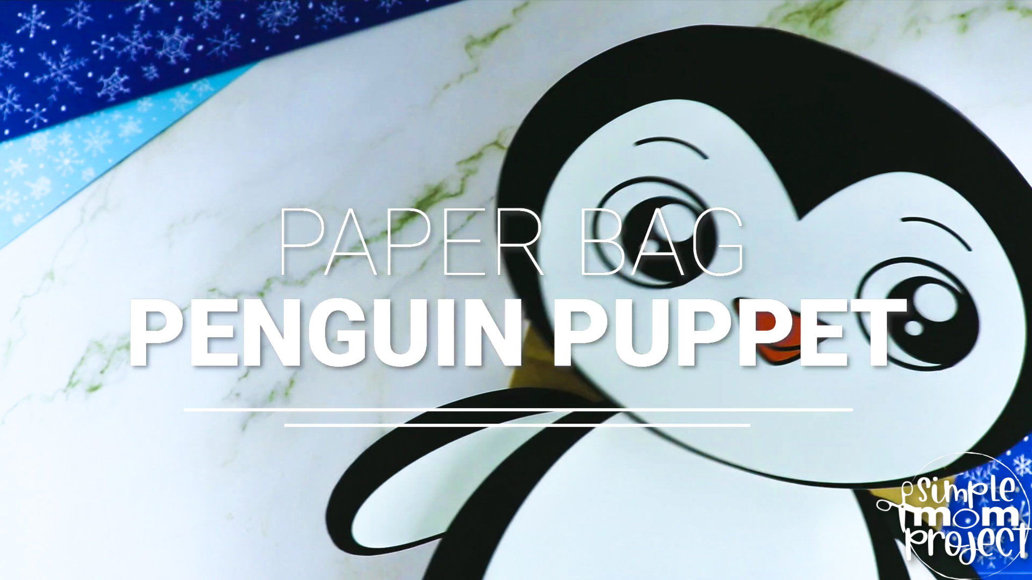 Printable Penguin Paper Bag Puppet Craft for Kids, Preschoolers, Toddlers, kindergarten elementary penguin crafts winter crafts