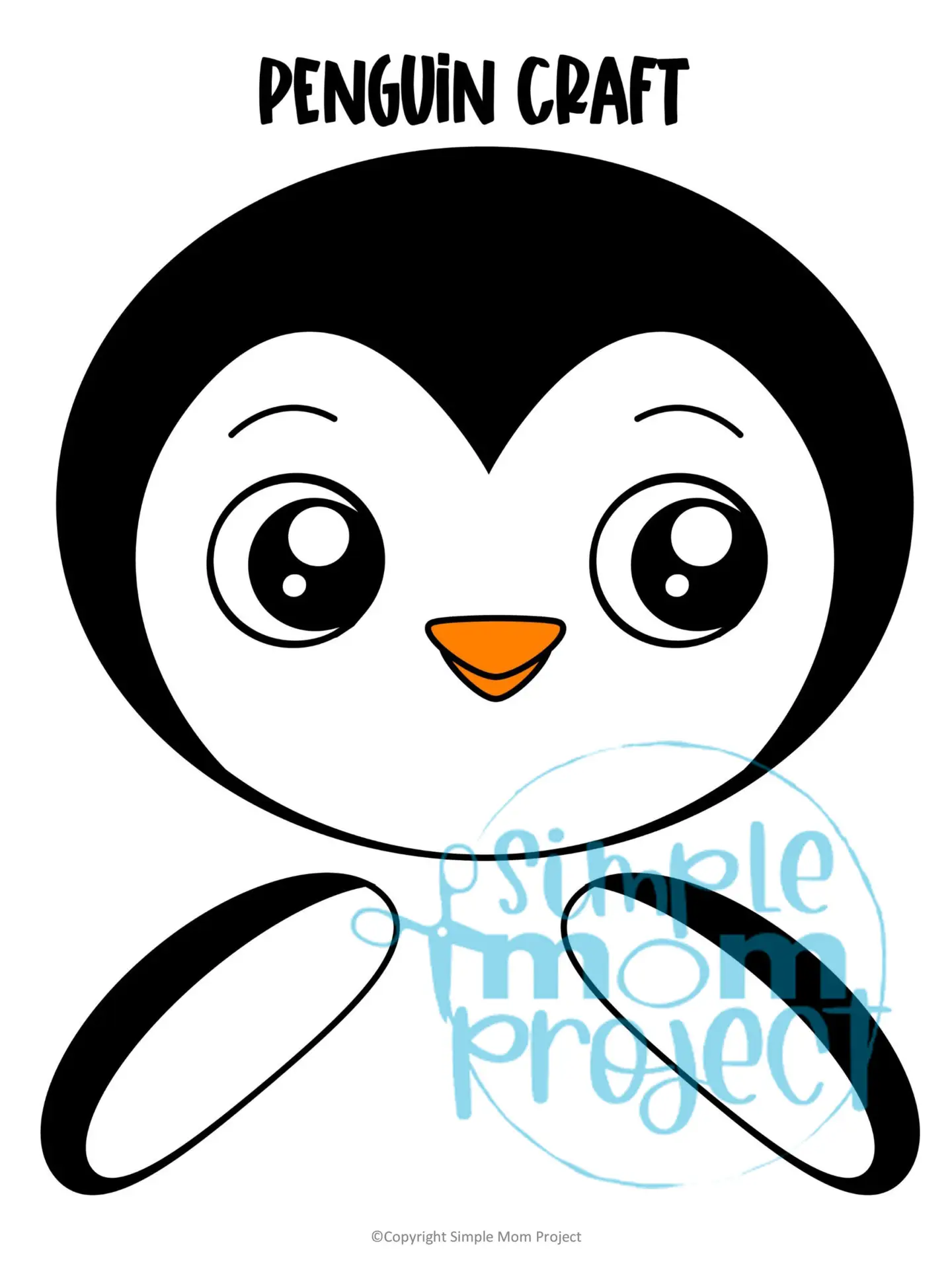 Printable Penguin Paper Bag Puppet Craft for Kids, Preschoolers, Toddlers, kindergarten elementary penguin crafts winter crafts
