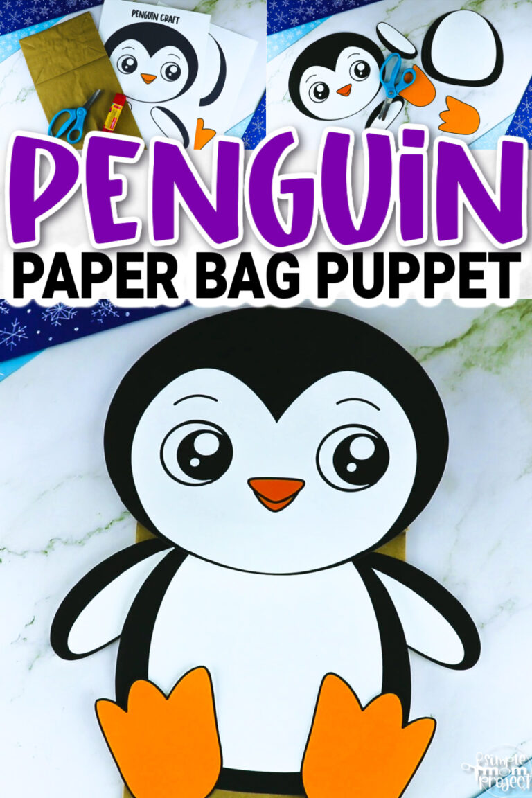 Printable Penguin Paper Bag Puppet Template – Simple Mom Project