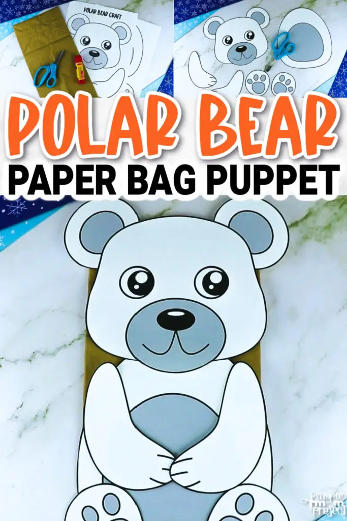 Looking for a winter animal puppet printable for your toddler, preschool and kindergarten kids? This printable polar bear paper bag puppet craft is great for your winter themed puppet show, storytelling and lesson plans. It’s a fun and easy to assemble preschool craft activity for kids of all ages. Click now to grab your printable polar bear puppet templates today!